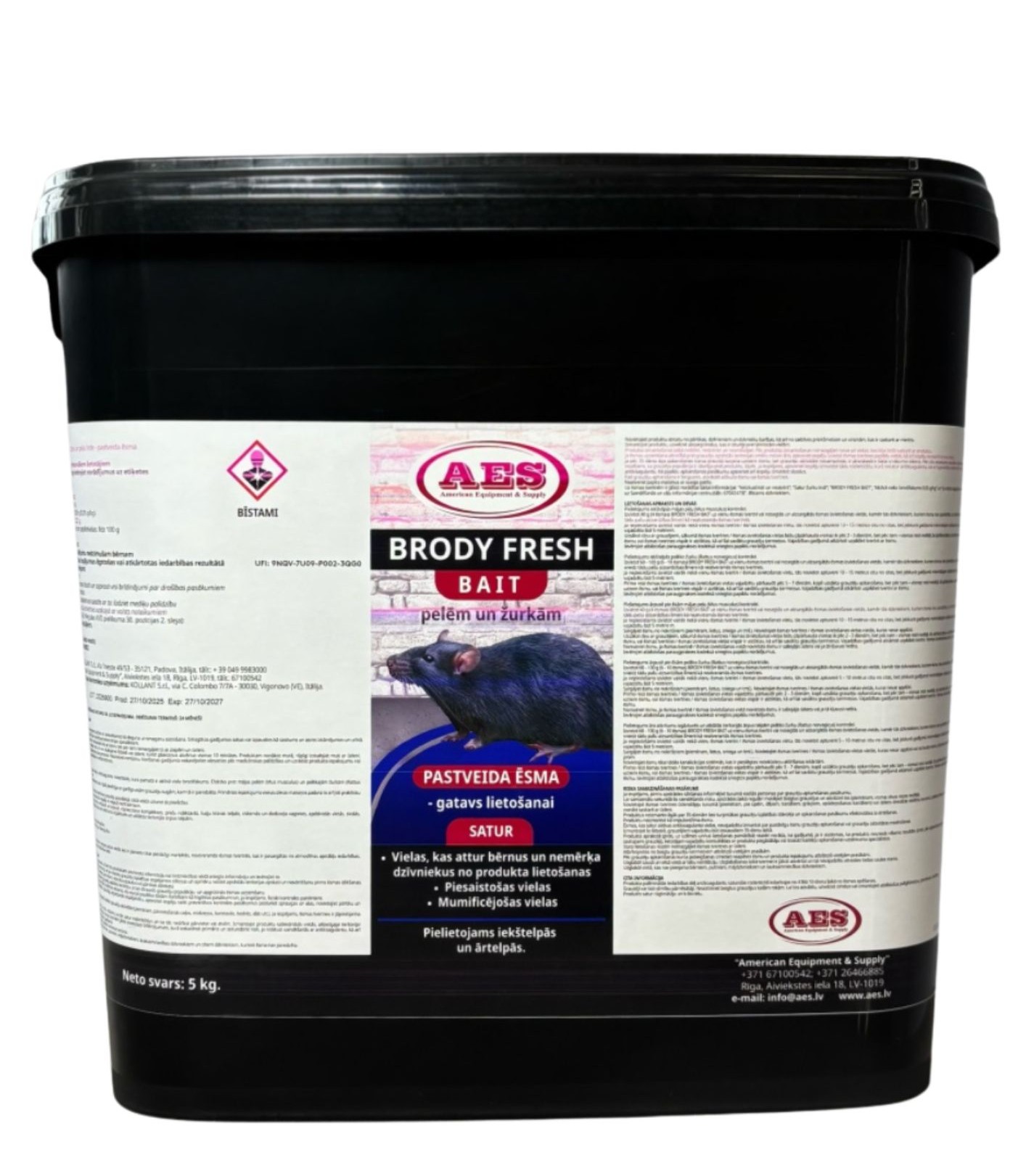 BRODY пастообразная приманка для уничтожения грызунов, 5 кг