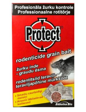 PROTECT®зерновая приманка для уничтожения мышей и крыс, 2 x 75 г