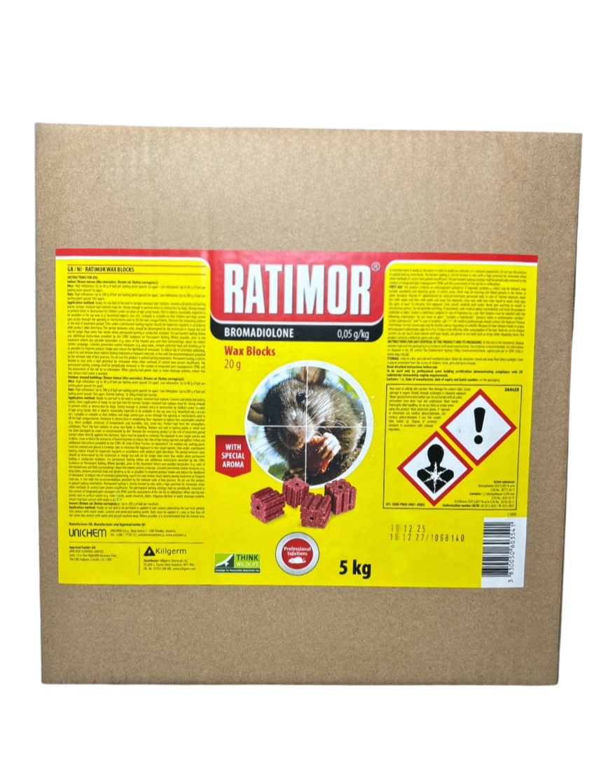 Ratimor Wax Blocks Rodenticide, 5 kg
