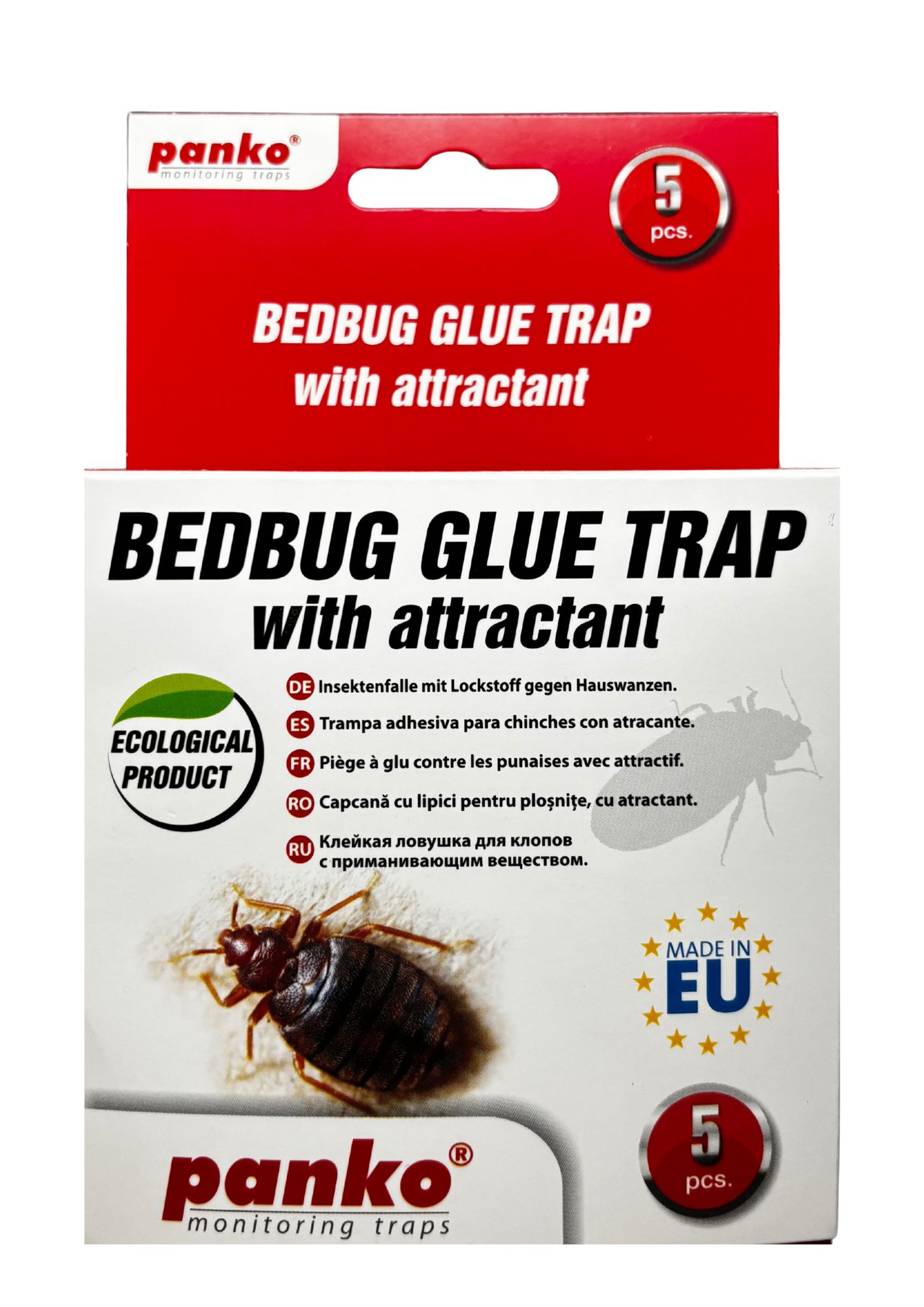 PANKO glue trap for bed bugs with attractant, 5 pcs.